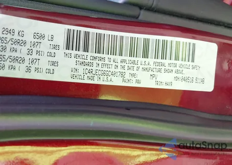 2016 Jeep Grand Cherokee High Altitude z USA, uszkodzony, nr VIN 1C4RJECG6GC401782